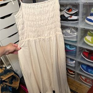 Cream Textured Sundress